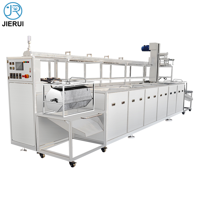 Automated PLC Multi-tank Cleaning Line Washing large heavy industrial cleaner equipment Ultrasonic Cleaning System Machine with conveyor feed