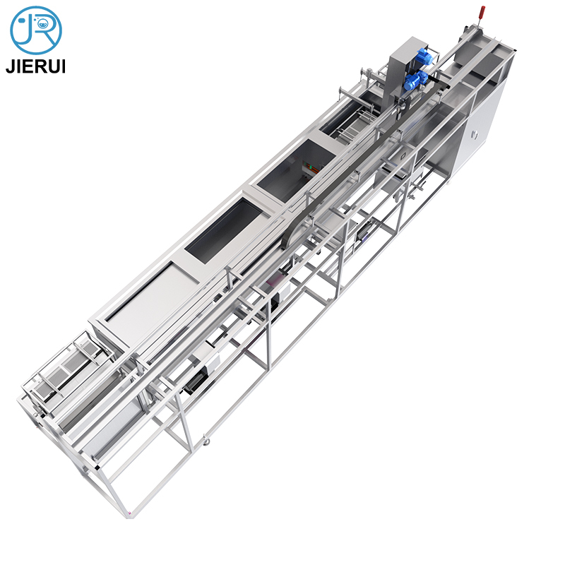 Automated PLC Multi-tank Cleaning Line Washing large heavy industrial ...