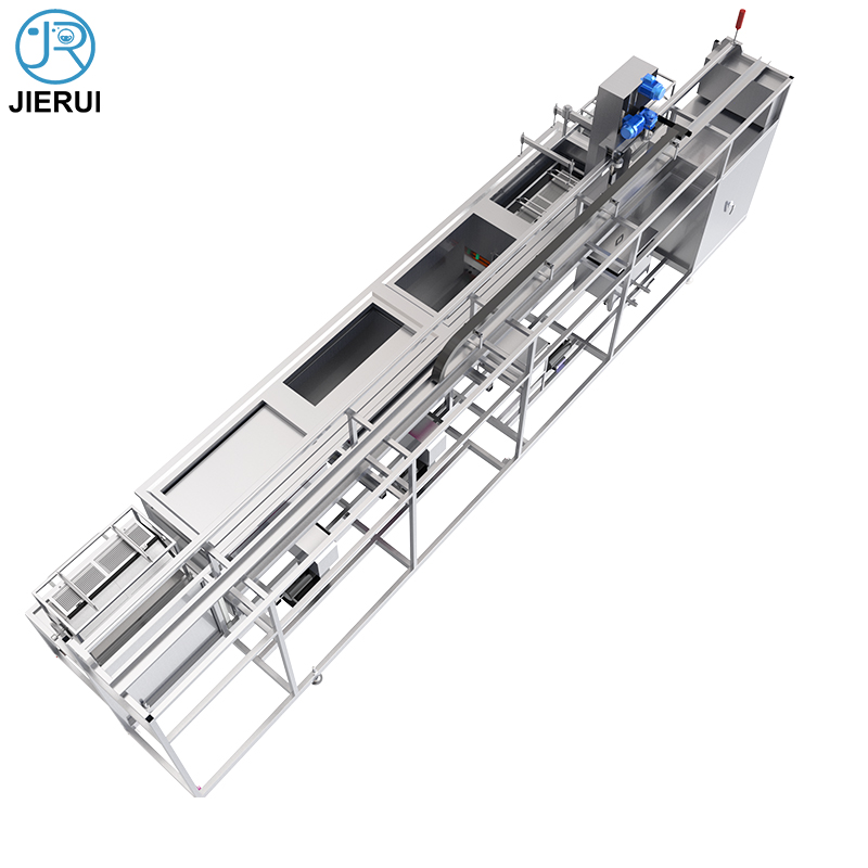 Automated PLC Multi-tank Cleaning Line Washing large heavy industrial cleaner equipment Ultrasonic Cleaning System Machine with conveyor feed