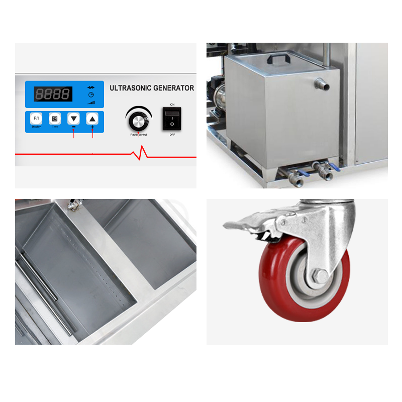 Factory Direct Sales Jr-2024gh 88l 550*400*400mm 4500w Double Tank Industrial Ultrasonic Cleaning Machine
