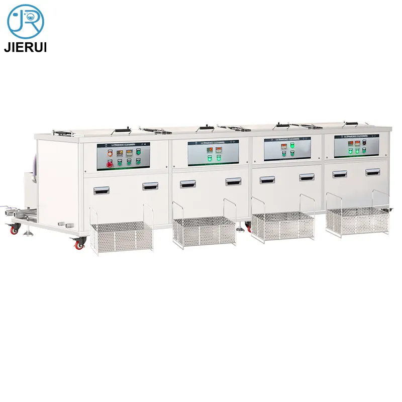 Four Tanks Rinsing Spray Drying Filter Cleaning Ultrasonic Machine 
