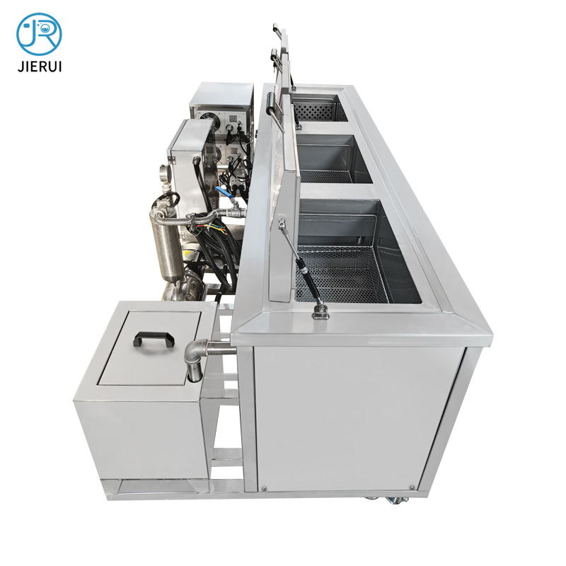 Three Tank Industrial Cleaning and Filter+Hot Circulating Air Drying+Risen Ultrasonic Cleaner Machine For Car Repair and Rebuild