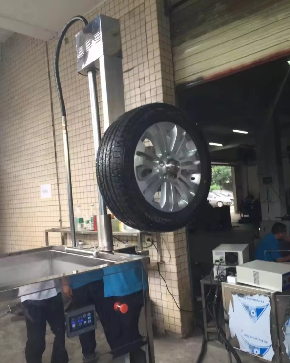 Lift Agitation Heated Tyres Wheel Rims Ultrasonic Cleaner Machine