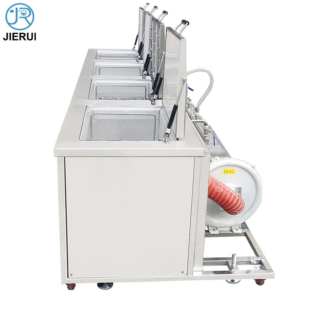 Four Tanks Hot Air Rinse Advanced Cleaning Featuring Ultrasonic Industrial Washer