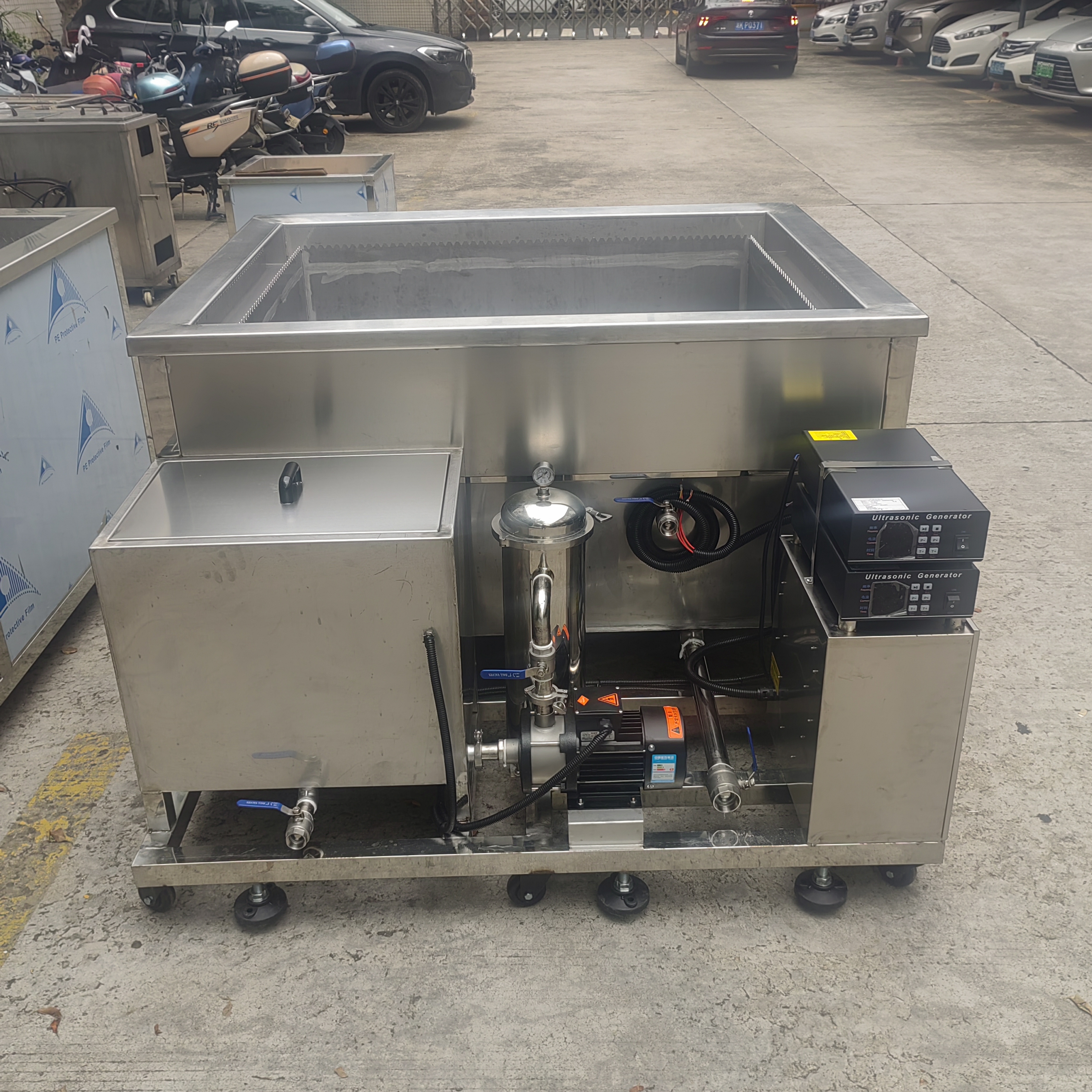Jierui 108L Heavy-Duty Ultrasonic Cleaning Machine Filter System for Automotive Parts
