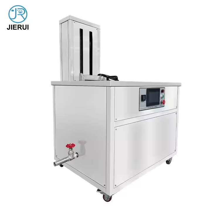Jierui Single Tank Automotive Car Engine Parts Lift Throw Filter Ultrasonic Cleaning Machine