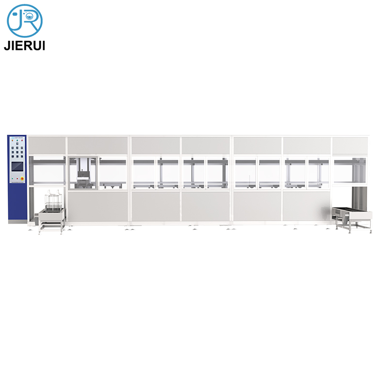 automatic manipulator lifting throwing multi-tank filter rinse drying machine ultrasonic washing line cleaning equipment