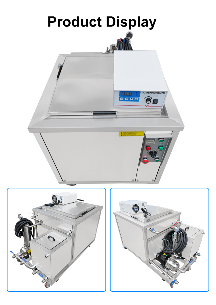 Jierui 360L PLC Control Filtration Circulation System Engine Ultrasonic Cleaner