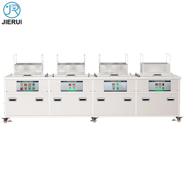 Four Tanks Hot Air Rinse Advanced Cleaning Featuring Ultrasonic Industrial Washer